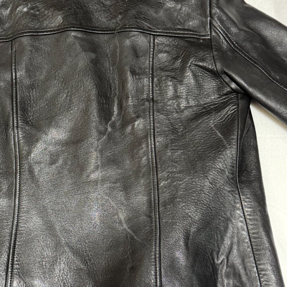 Ann Taylor 100% Leather Jacket M - Picture 3 of 7